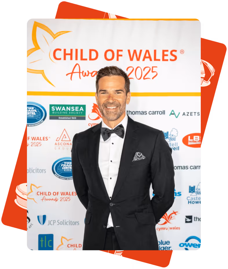 Gethin Jones at the Child of Wales Awards